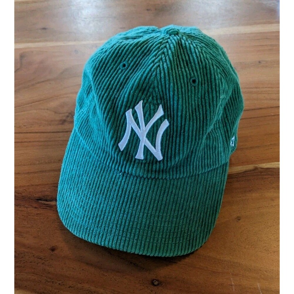 47 Brand Yankees Green Corduroy Dad Hat Adjustable MLB Cap